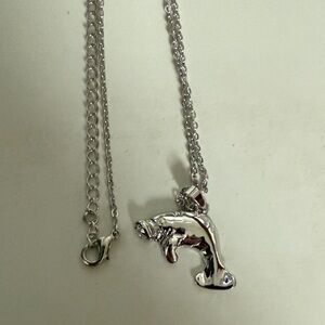 Silver Manatee Pendant Necklace